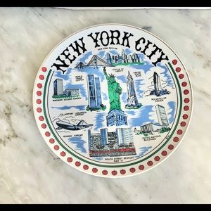 Vintage New York City Plate Twin Towers